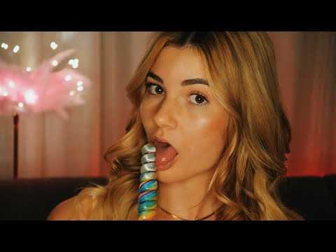 ASMR Lollipop Licking & Mouth Sounds | Close-Up for 100% Tingles | Personal Attention to fall asleep