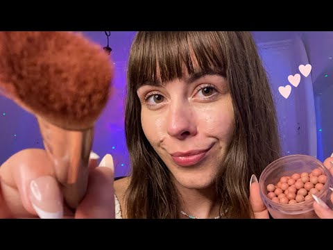 ASMR Girl who is OBSESSED with you does your makeup in class 💗