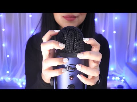 ASMR⚡️Superrr FAST&AGGRESIVE tapping/scratching Blue Yeti w/some random whispers⚡️