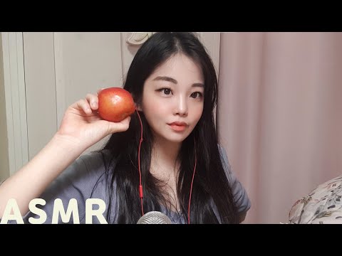 ASMR 새우볶음밥 만두 자두 먹방 Shrimp Fried Rice Dumplings Plum Mukbang Eating Sounds Korean ASMR