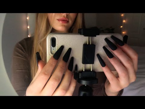 ASMR loud, lofi camera/phone tapping with long nails | pt 2