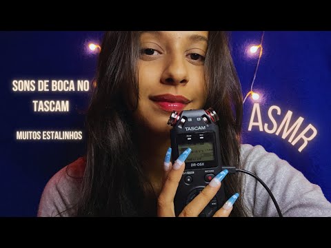 ASMR: SONS DE BOCA SENSÍVEIS NO TASCAM (sons de boca molhados, tuc tuc)