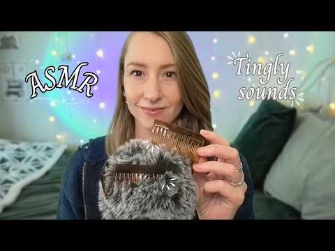 ASMR | Combs Around Fluffy Mic Sounds 🪮✨| Close Scratching & Tapping