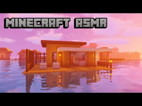 Minecraft ASMR | Building a floating coral reef base 🐠