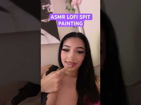 ASMR LOFI spit painting 🖼️ #tingles #asmr #asmrtriggers #relax #tingly #asmrvideos #ytshortsvideo