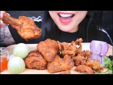 FRIED CHICKEN (ASMR CRUNCHY EATING SOUND) NO TALKING | SAS-ASMR