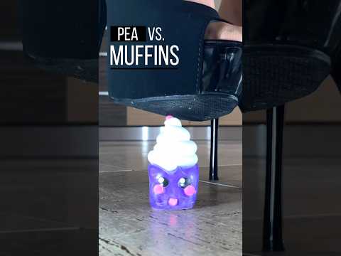 Pea vs. Clay Muffins! Oddly Satisfying High Heels Crushing Things! ASMR