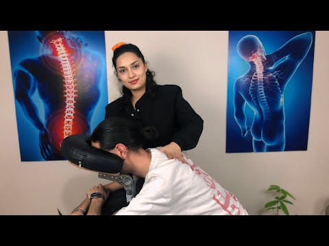 ASMR Massage Sedef - Neck,Arm (Chair Massage)With Aloe Vera Oil