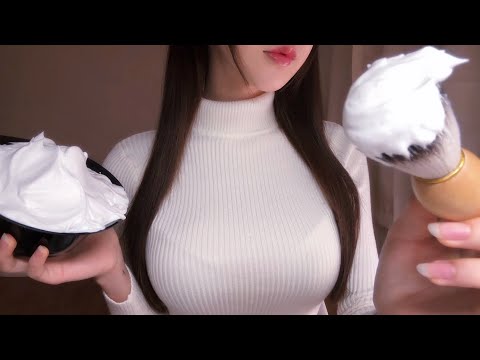 ASMR / 사르르 녹아내리는 면도크림 귀마사지👂