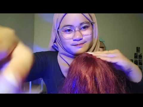 Massaging your head and scratching your head can help you sleep soundly. ☺️🤍#asmrvideo 