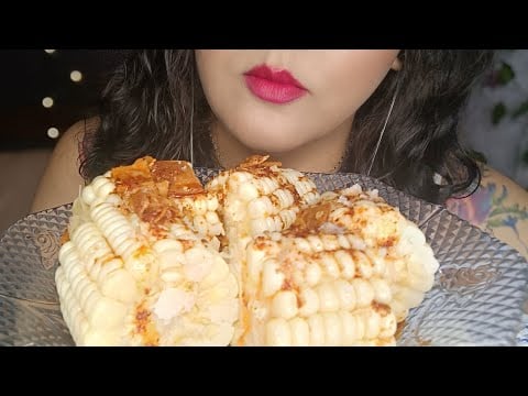 ASMR Comiendo elote con chile
