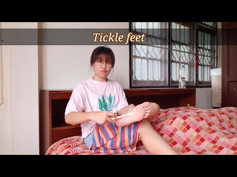 Tickling the soles of the feet with a toothbrush | Vacuum Vlog