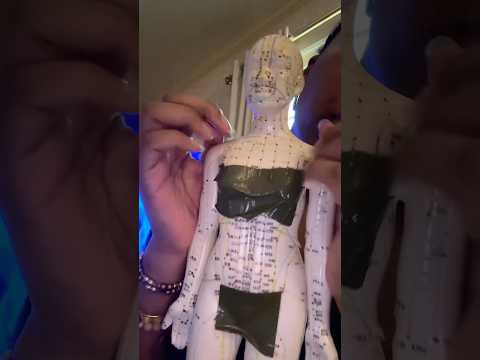 ASMR acupuncture doll massage for shoulder pain #asmr