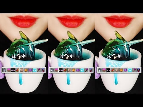 VERTICAL MUKBANG MINECRAFT FOOD ASMR CHOCOLATE ASMR HOLEY WAX CANDY HONEY JELLY EATING SOUND ASMR 💧