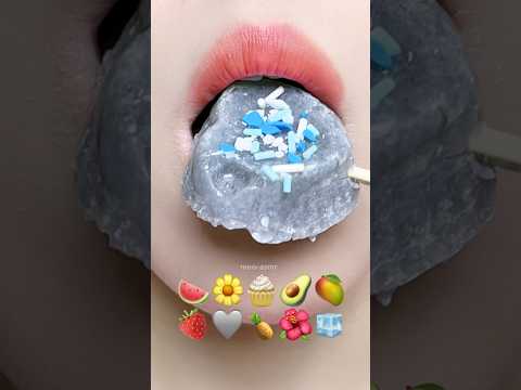 Kohakuto Emoji Food 🌻🧊🌸 #asmr #mukbang #emojichallenges #asmrsounds #eating