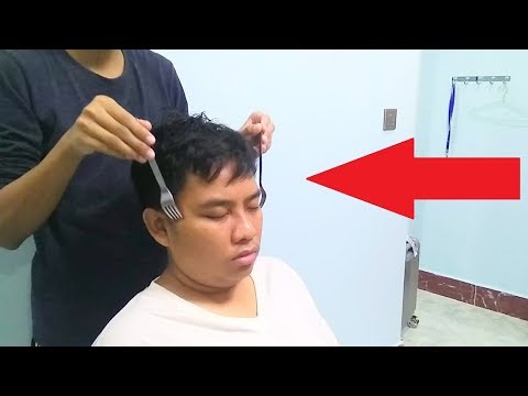 Relaxing Head Massage with Fork - ASMR Intense