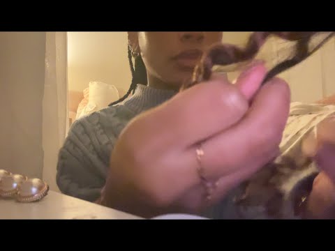 LOFI clipping, parting, and braiding ASMR