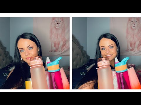 ASMR water bottle collection *tapping*