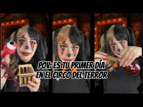 Es tu primer día en el Circo del Terror y te maquillo #asmr #maquillaje #makeup #halloween  