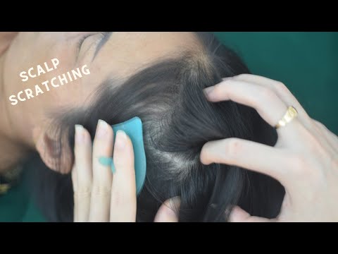 ASMR Nape Scratch, Scalp Massage, Relaxing Hair Sounds For Headache Relief ( No Talking )