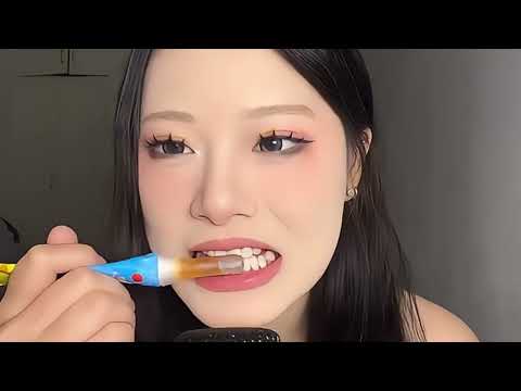 ASMR Weird Candy Brushing Teeth | Toothpaste Candy Tingles & Relaxation