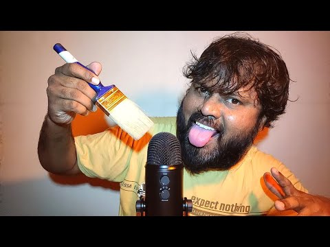 ASMR Mic Brushing And Mouth Sounds