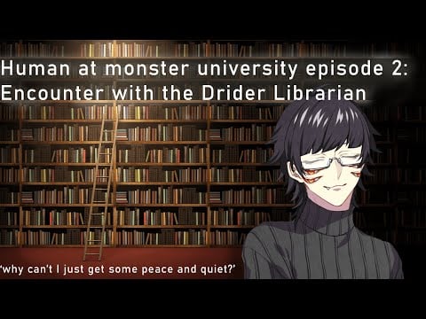 Encounter with the Kuudere Drider Librarian ASMR (A4A) [Human at monster university episode 2]