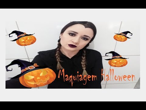 MAQUIAGEM HALLOWEEN - WANDINHA ADDAMS