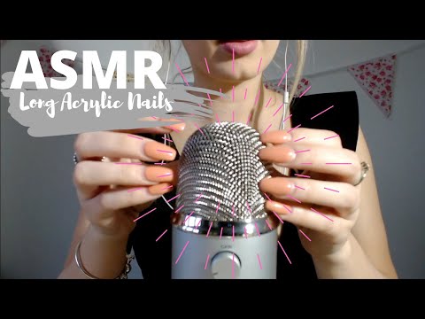 ASMR Tingly Long Acrylic Nails Scratching Mic