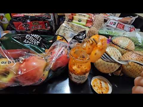 🧄Eating the Viral Pickled Garlic Cloves| Showing you my Grocery Haul| ASMR
