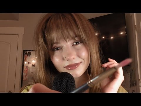 ASMR | Spit Painting🎨🖌️(personal attention, brush and hand triggers