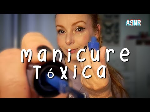 ASMR/MANICURE TÓXICA E DEBOCHADA👂🏼👅#roleplay