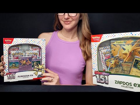 Pokemon 151 Card Opening l ASMR Cards Sounds, Soft Spoken, Pokemon ASMR