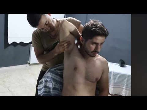 ASMR PROFESYONEL BARBER  HEAD FACE chest kafa kol baş omuz sırt masaj MASSAGE THERAPY #asmr