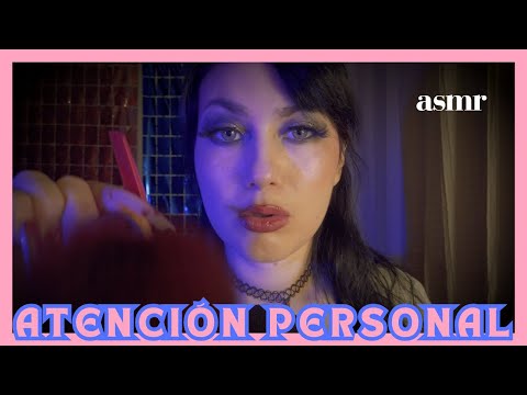 ASMR Brushing en tu cara con charla random 💤