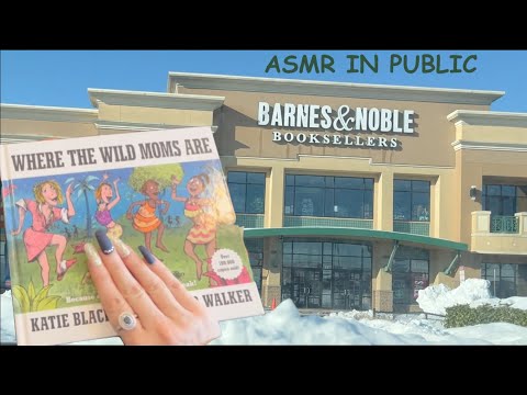 ASMR Gum Chewing Barnes & Noble WalkThrough | Whispered Voice Over With Background Sounds & Tapping
