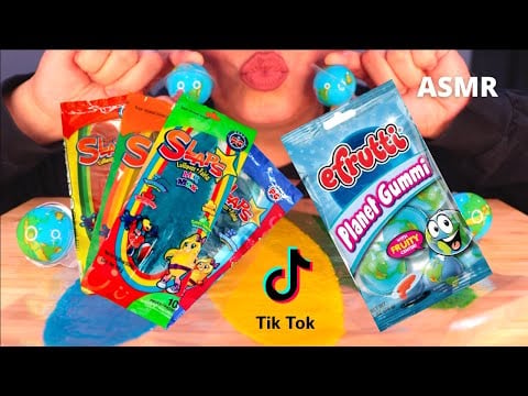 ASMR GUMMY PLANETS + VIRAL TIKTOK SLAPS MUKBANG (NO TALKING) EATING SOUNDS