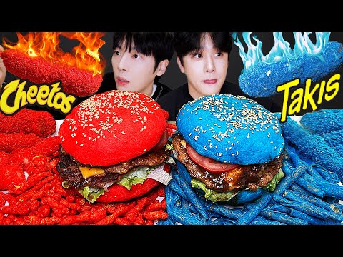 ASMR MUKBANG 직접 만든 타키스 대왕 가래떡 떡볶이 불닭볶음면 치즈스틱 핫도그 먹방 & 레시피 FIRE NOODLES AND Tteokbokki EATING SOUND!