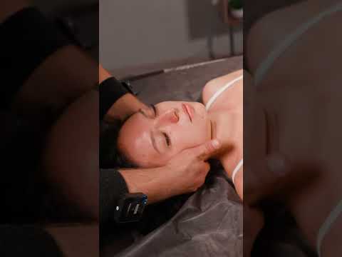 Unique painful chiropractic adjustment and massage for Christina #chiropractic