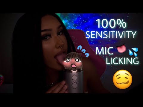 100% SENSITIVITY MIC LICKING!!! SOO RELAXING!! INSTANT TINGLES!! #asmr