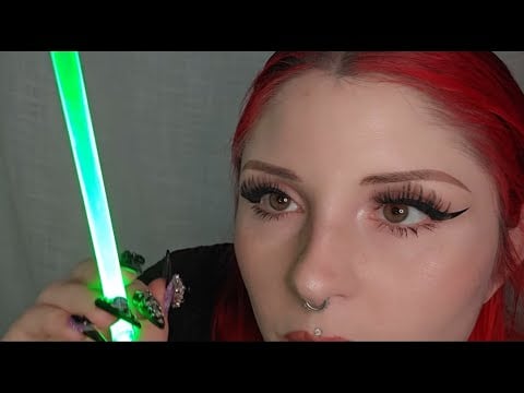 ASMR Follow the Light | Whispering, Light-Up Chopstick, Tracing