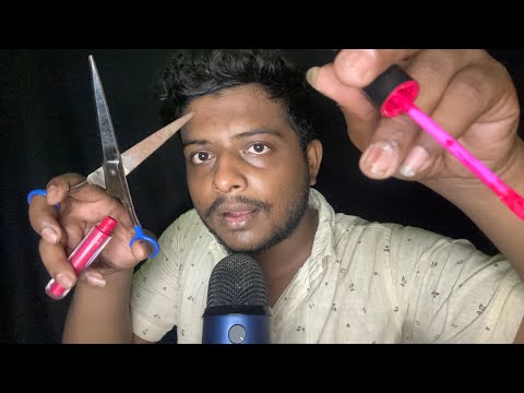 ASMR Fast And Aggressive Makeup 💄 || ASMR Haircut Roleplay ✂️