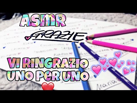 Scrivo i VOSTRI NOMI per RINGRAZIARVI!✍️ 💗 Writing 📝and Coloring🎨 Sound! ASMR ita