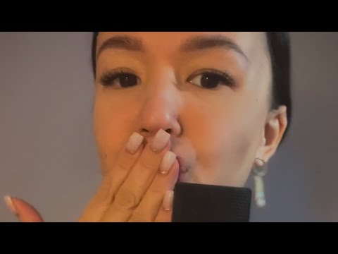 ASMR MOUTH 👄 SOUNDS 💦 ЛИПКИЕ ЗВУКИ РТА НЕРАЗБОРЧИВЫЙ ШЕПОТ КИСТОЧКА 🖌️ unintelligible whisper 🗣️