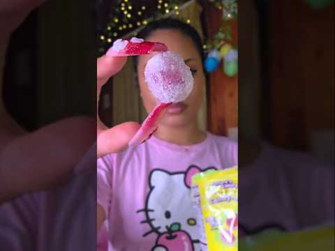 Trying the VIRAL Fruit Riot Sour Grapes 😳 #mukbang #snacks #asmr #shorts