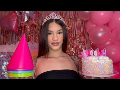 Asmr te maquillo, te pinto la cara, celebramos mi cumpleaños 🎂🥳🎉 (atención personal)