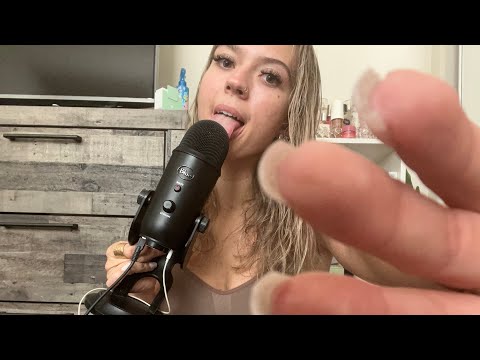 ASMR| NO TALKING- Wet Mouth Sounds @ 1000% Sensitivity & a Long Nail Scratching