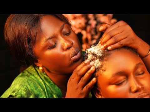 ASMR✨Whisper Story Scalp Scratching on Braid + Hand picking hair crust +braid loosening,Head Massage