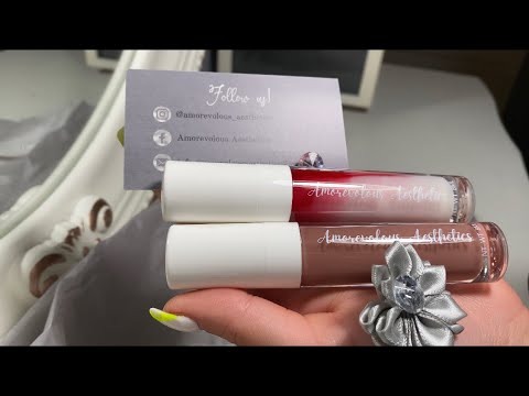 ASMR - opening amorevolous aesthetics lipgloss 💄