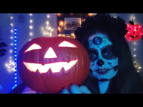 Asmr getting you ready for El Dia De los Muertos!!!(doing makeup, soft-spoken, tapping, scratching )